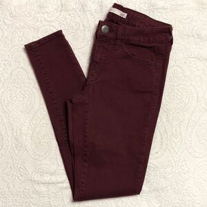 SO Burgundy Low Rise Skinny Jeans/Jeggings Size Small/5